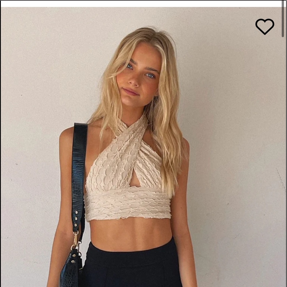 Princess Polly Beige Crop Top